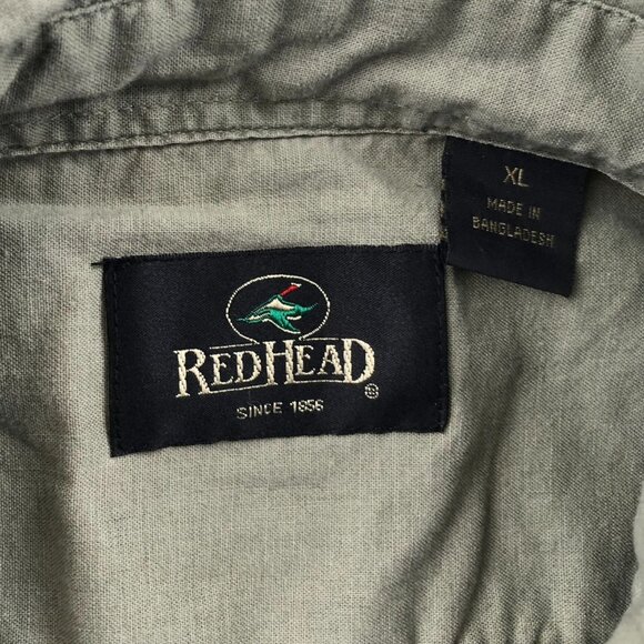 RedHead Mens Shirt Size XL Short Sleeve Utility Outdoors Casual Green Classic - Picture 3 of 11